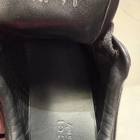 Gucci Black Monogram Sneakers AUTHENTIC - Picture 12 of 14